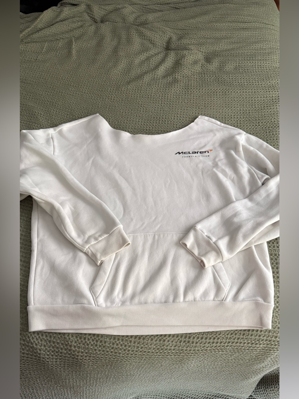 Hollister - Women's McLaren F1 off the shoulder sweatshirt, XL